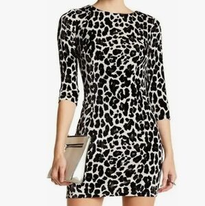 🍁Nicole Miller Velvet Leopard Print Dress